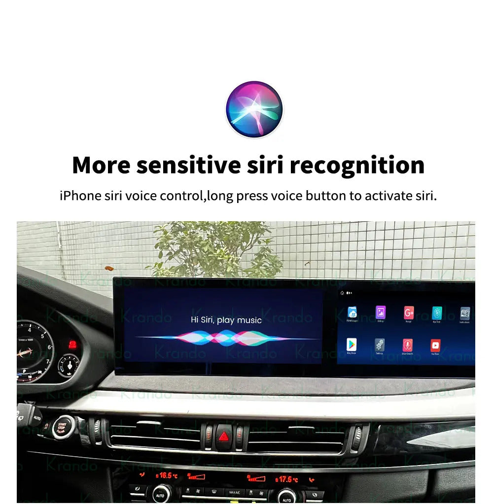 Krando 24.6'' Car Navigation for BMW X5 X6 F15 F16 2013 - 2017 Android Autoradio Screen Wireless Carplay Multimedia Head Unit