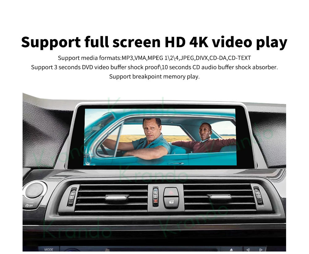 Krando 10.25 Inch Carplay Android For BMW 5 Series F07 GT 2011-2012 Stereo Multimedia Player GPS Navigation CarPlay HD Touch