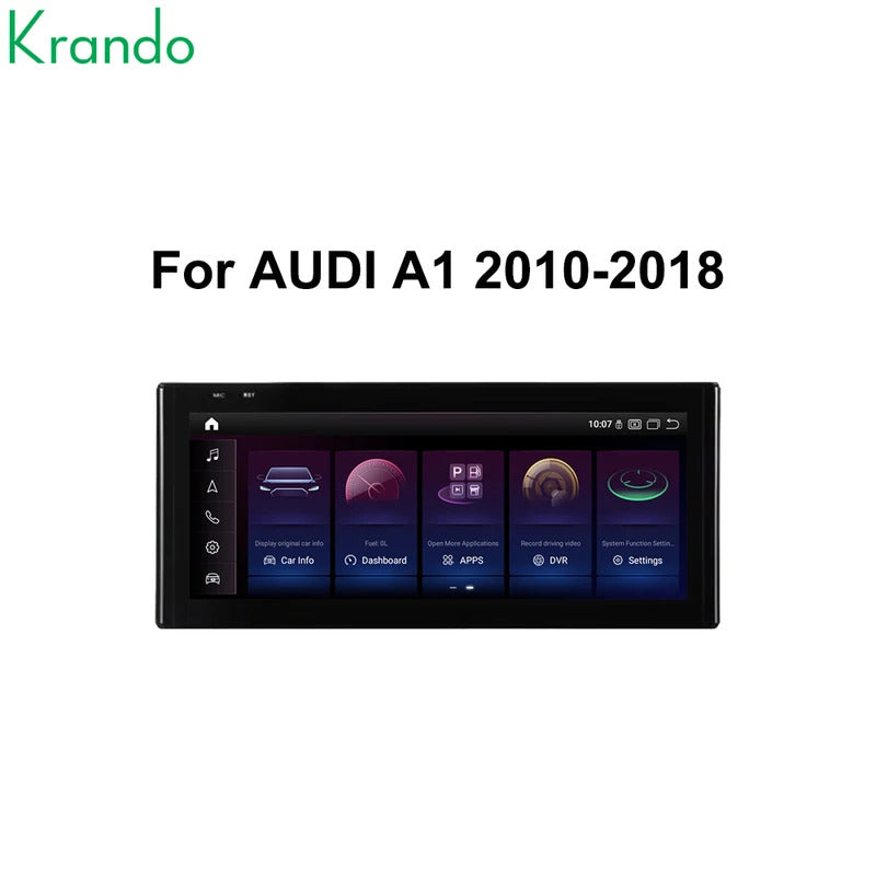 Krando 12.3 Inch Auto NBT System For AUDI A1 2010-2018 Stereo Multimedia Player GPS Navigation CarPlay HD Touch Screen Head