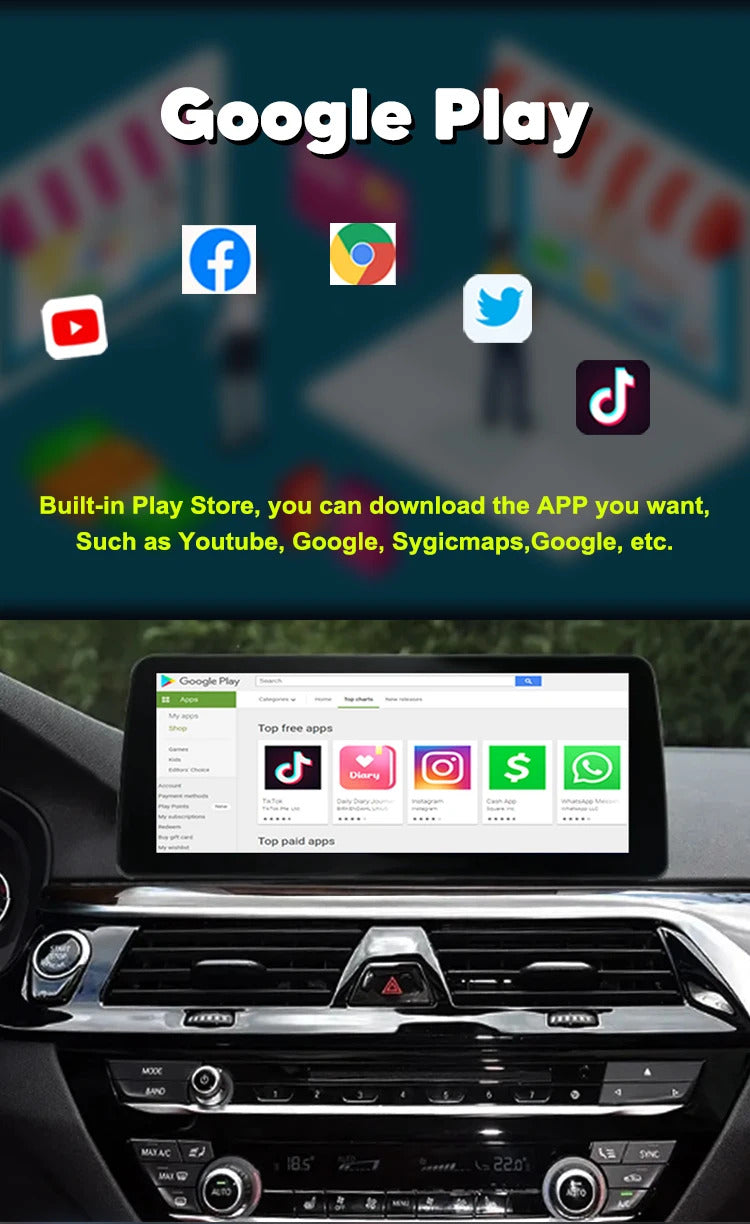 Krando 10.25/12.3 Inch Car Radio Navigation Play For BMW 5 Series G30 2018- Multimedia Player GPS Navigation Screen Head
