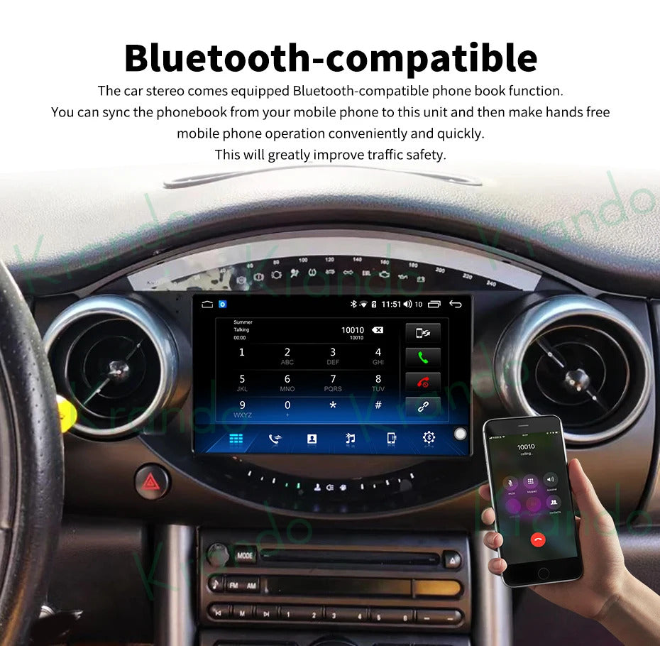Krando 7 Inch Android Multimedia For BMW Mini Cooper R50 R52 R53 2000-2007 Auto Radio Stereo Head Unit GPS Navigation