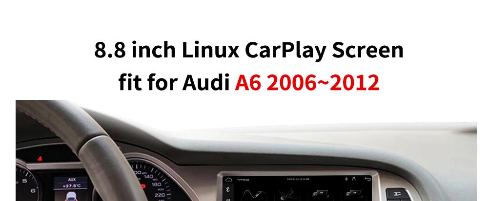 Krando 8.8 Inch Navigation Car Radio For AUDI A6 A6L 2005-2009 Car Multimedia Player Support Wireless Apple Carplay 4g Wireless