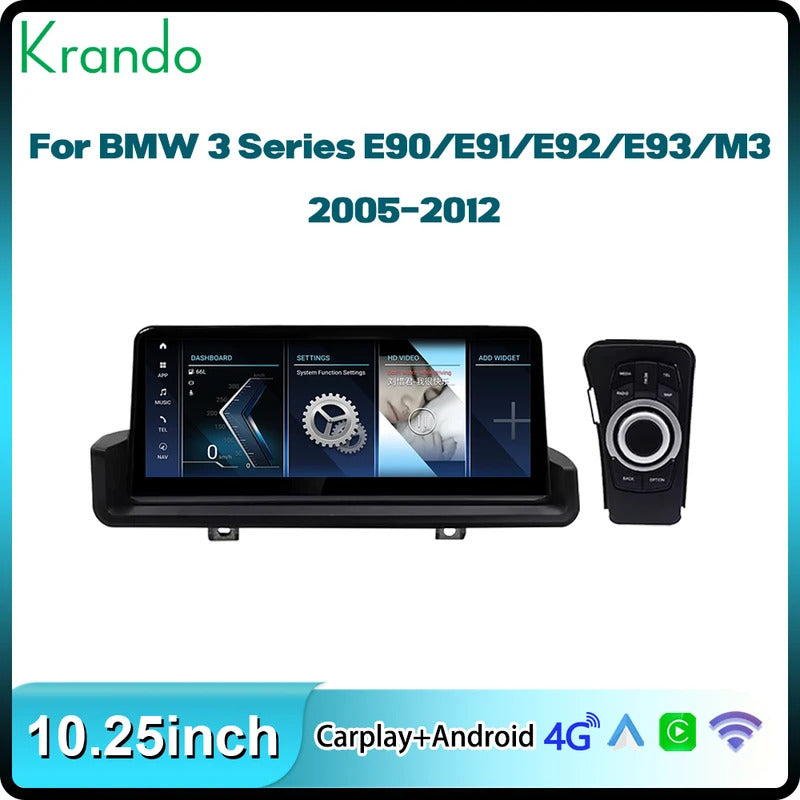 Krando 10.25''Telsa DVD Car Auto Radio Android For BMW 3 SeriesE90/E91/E92/E93/M3 Car Multimedia GPS 4G autoradio Player Stereo