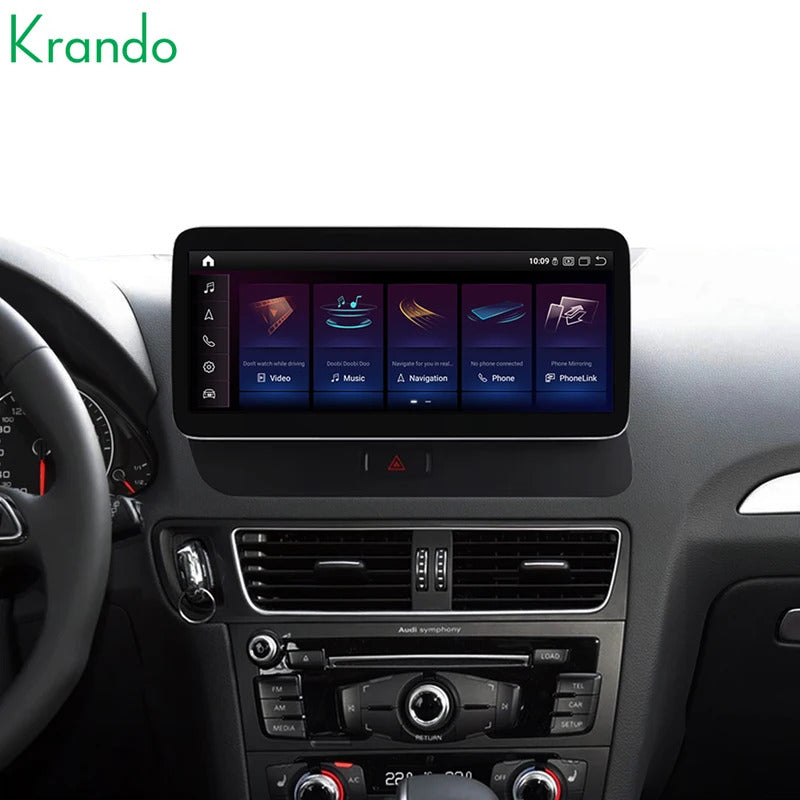 Krando 10.25 Inch Auto GPS Navigation Car Radio For AUDI Q5 2009-2017 Multimedia Player GPS Navigation CarPlay HD Touch
