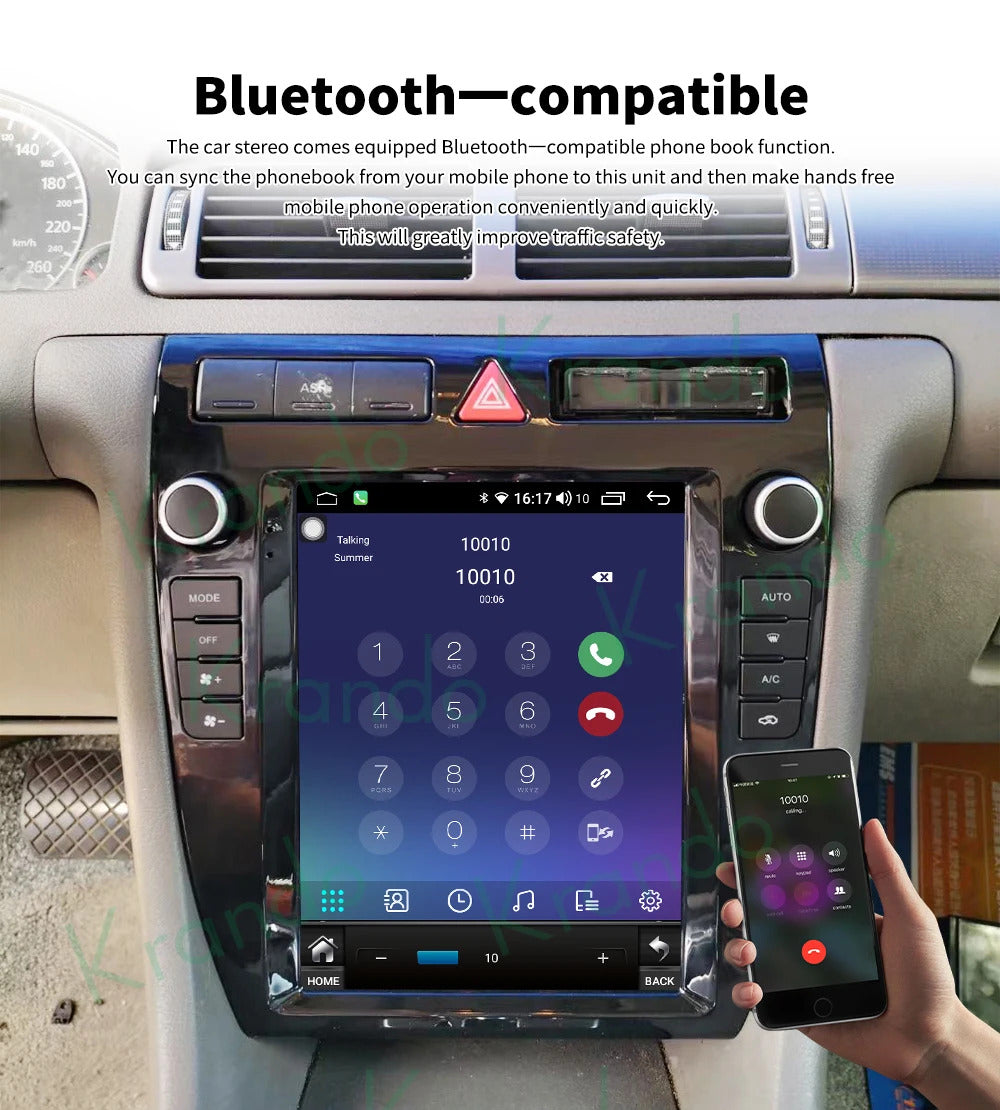 Krando 9.7 Inch Navigation Car Radio Android Auto NBT For Audi A6 1997-2003 Apple Carplay 4g Wireless Touch Screen Head Unit