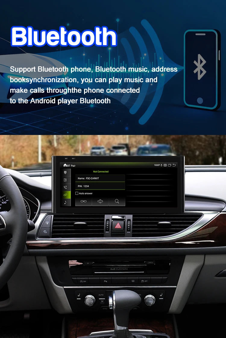 Krando 12.3'' Car Radio Auto NBT System ForAUDI A6/A6L/A7 2012-2018 Wireless CarPlay Android display GPS Head Unit