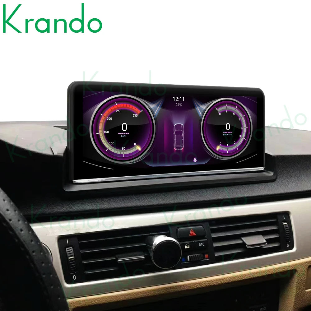 Krando Android 10.25'' Car Radio GPS stereo For BMW 3 Series E90 E91 E92 E93 320d 2005 - 2012 head unit navigation multimedia system wireless carplay android auto
