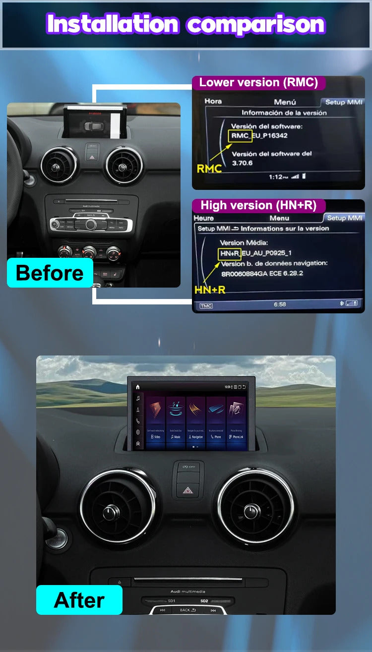 Krando 7 Inch Auto NBT System For AUDI A1 2010-2018 Stereo Multimedia Player GPS Navigation CarPlay