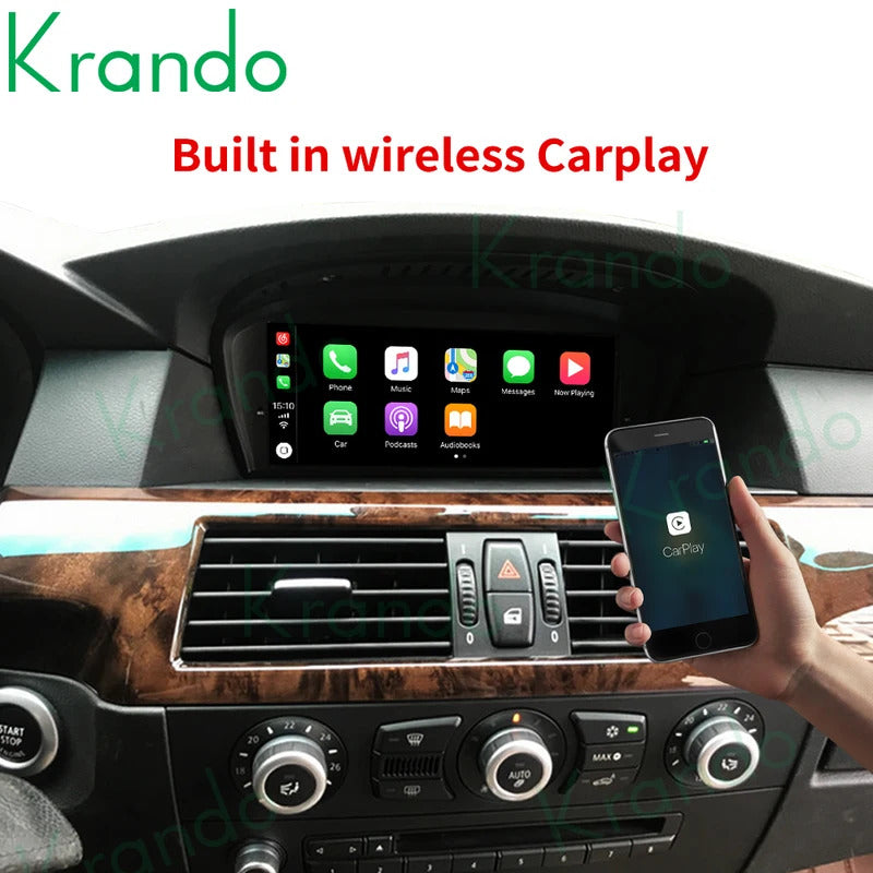Krando 14.9 Inch Car Radio Android For BMW 3 Series E90 2005-2012 Stereo Multimedia Player GPS Navigation CarPlay Screen Head