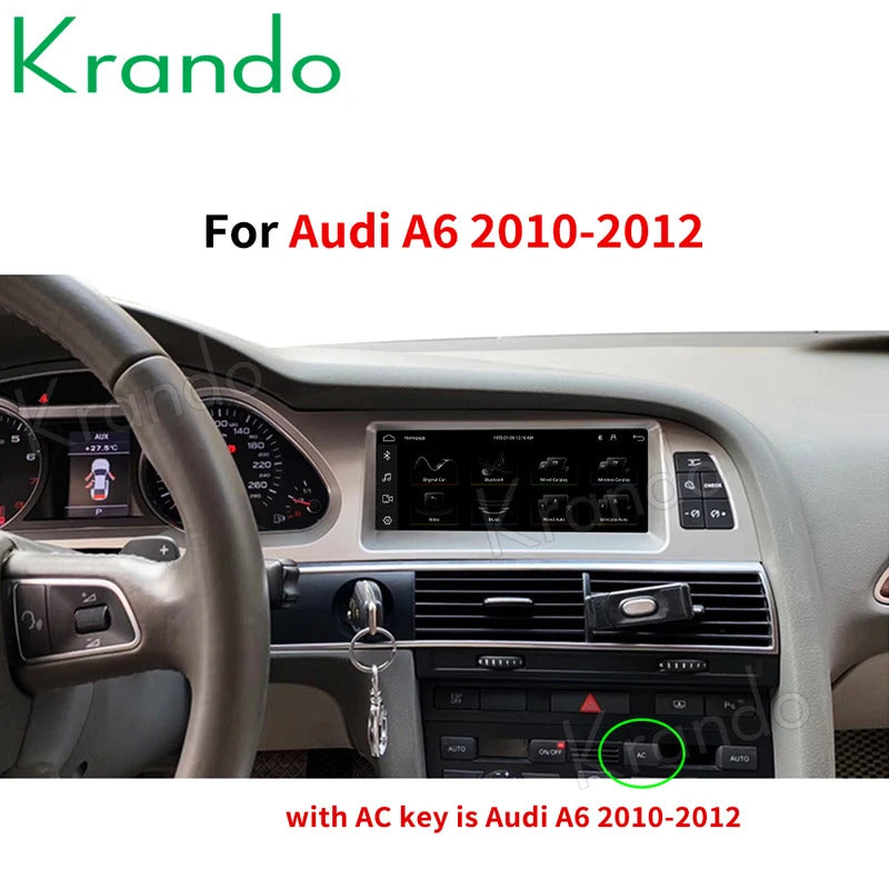 Krando 8.8 Inch Navigation Car Radio For AUDI A6 A6L 2005-2009 Car Multimedia Player Support Wireless Apple Carplay 4g Wireless