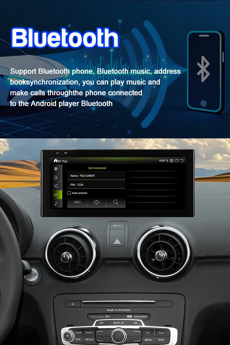 Krando 12.3 Inch Auto NBT System For AUDI A1 2010-2018 Stereo Multimedia Player GPS Navigation CarPlay HD Touch Screen Head