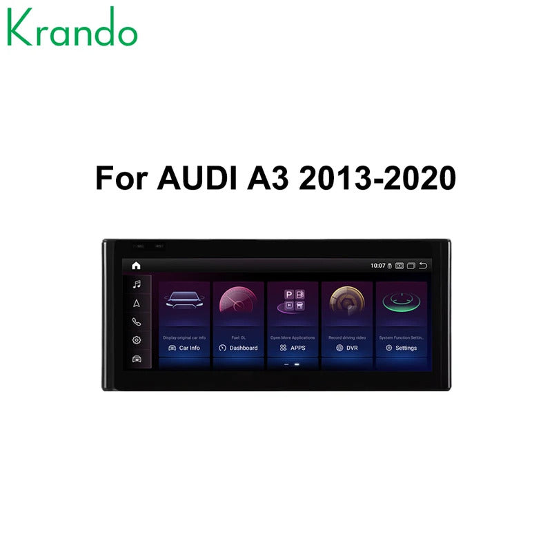 Krando 10.25 Inch Android Auto Radio Screen For AUDI A3 2013-2020 CarPlay HD Touch Screen Head