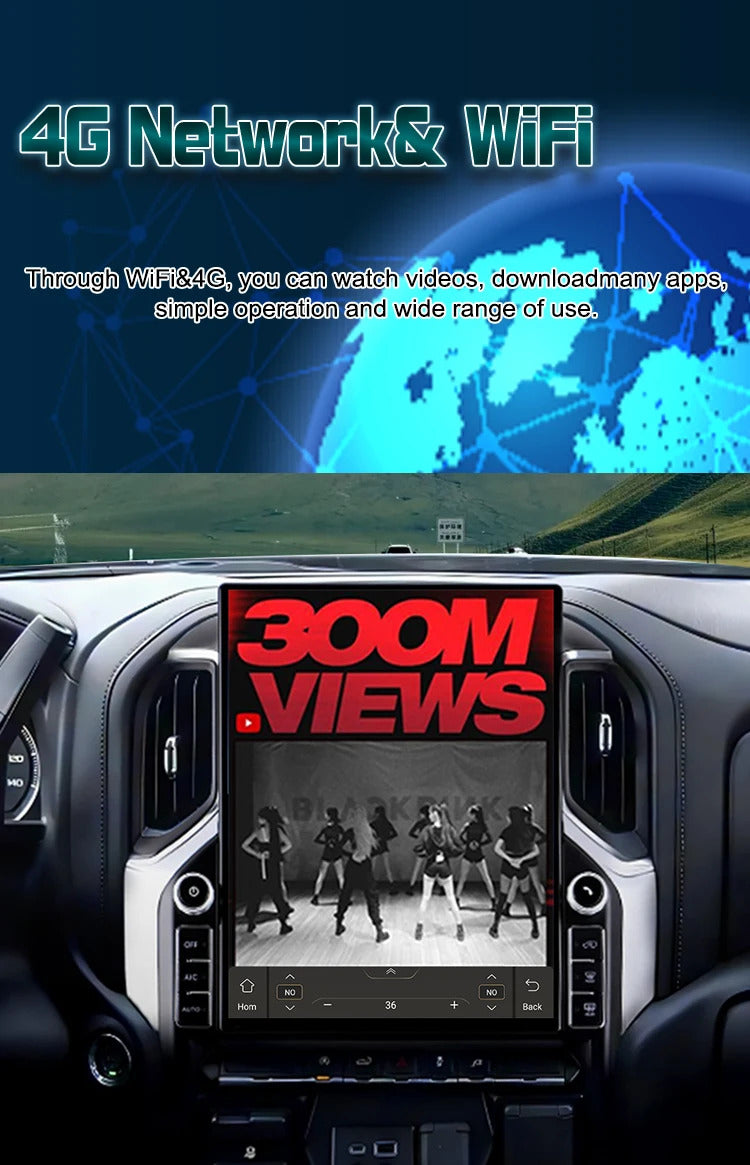 Krando 16.2 Inch DVD Auto Carplay Android Auto Radio For Chevrolet Silverado/GMC-Sierra 2019-2024 CarPlay HD Touch Screen Head