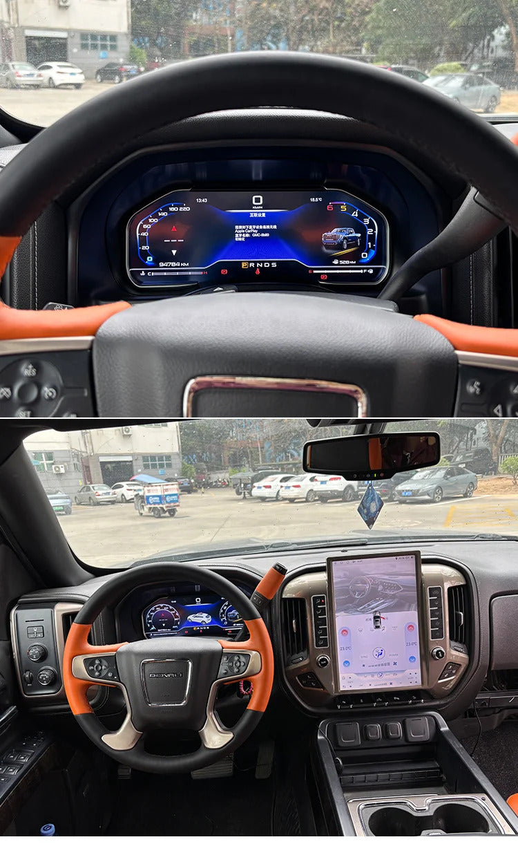 Krando 12.3'' Linux Upgrade Car Digital Cluster Instrument Cockpit for Chevrolet Silverado GMC Sierra 2013 - 2020 LCD Dashboard