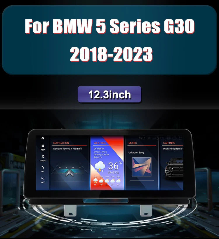 Krando 10.25/12.3 Inch Car Radio Navigation Play For BMW 5 Series G30 2018- Multimedia Player GPS Navigation Screen Head