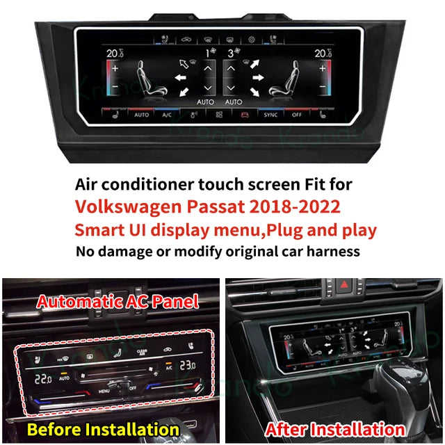 Krando Digital AC Control Panel For VW GOLF 7 Passat B8 Tiguan MK2 2013 - 2022 Air Conditioner Climate touch Screen