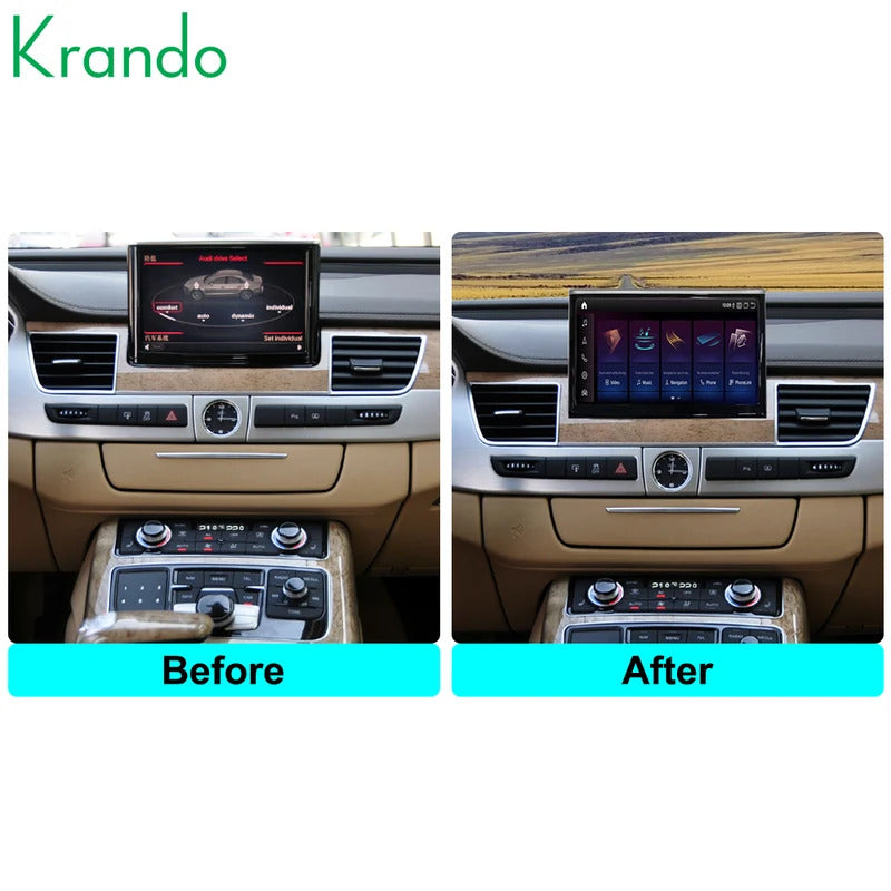 Krando 8 Inch Auto GPS Navigation For AUDI A8 2010-2017 Stereo Multimedia Player GPS Navigation CarPlay Screen Head