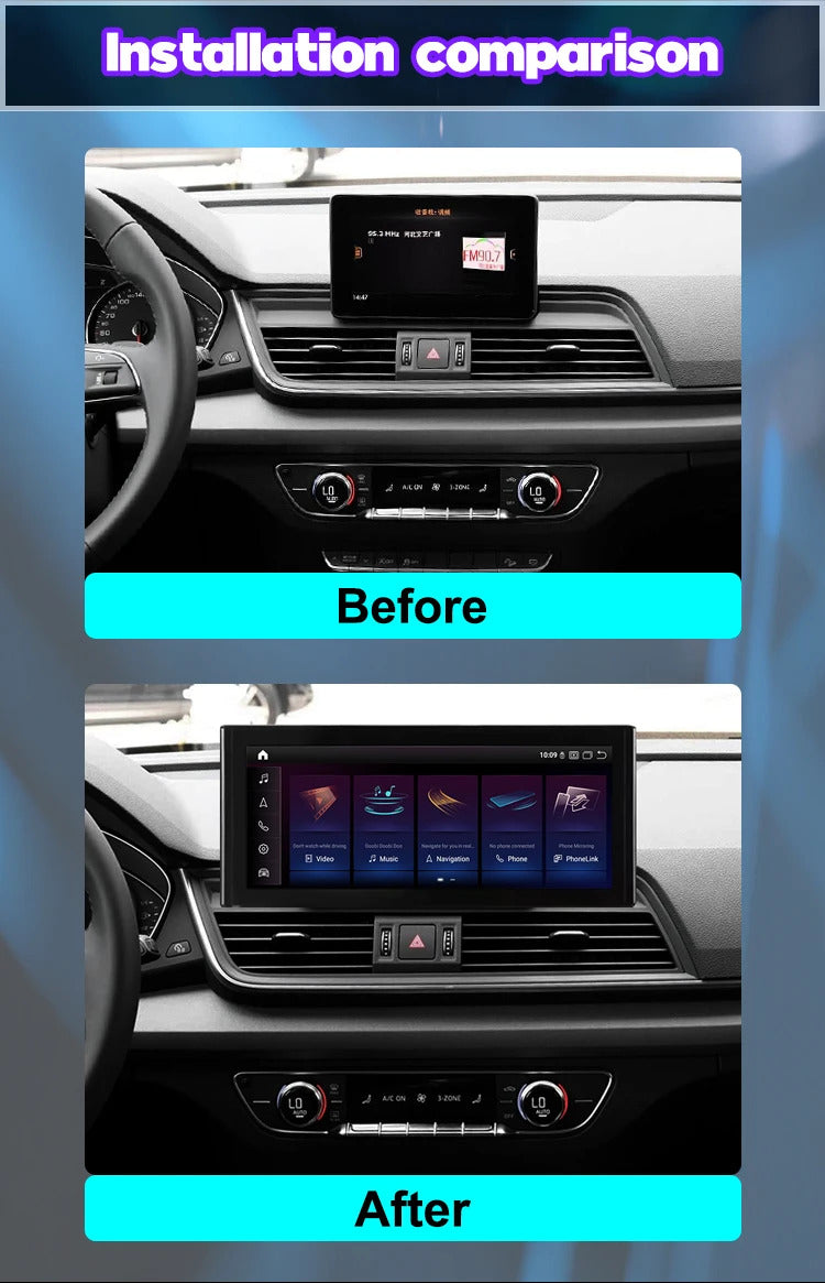 Krando 10.25'' Car Radio Auto NBT System For AUDI Q5/Q5L2018-2020 Wireless CarPlay Android display GPS Head Unit