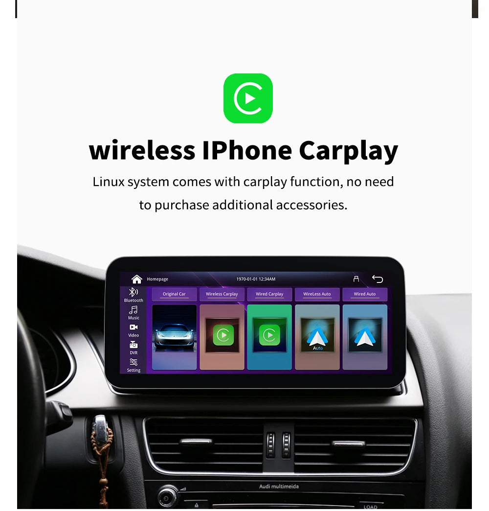 Krando 8.8 Inch Navigation Car Radio For AUDI A6 A6L 2005-2009 Car Multimedia Player Support Wireless Apple Carplay 4g Wireless