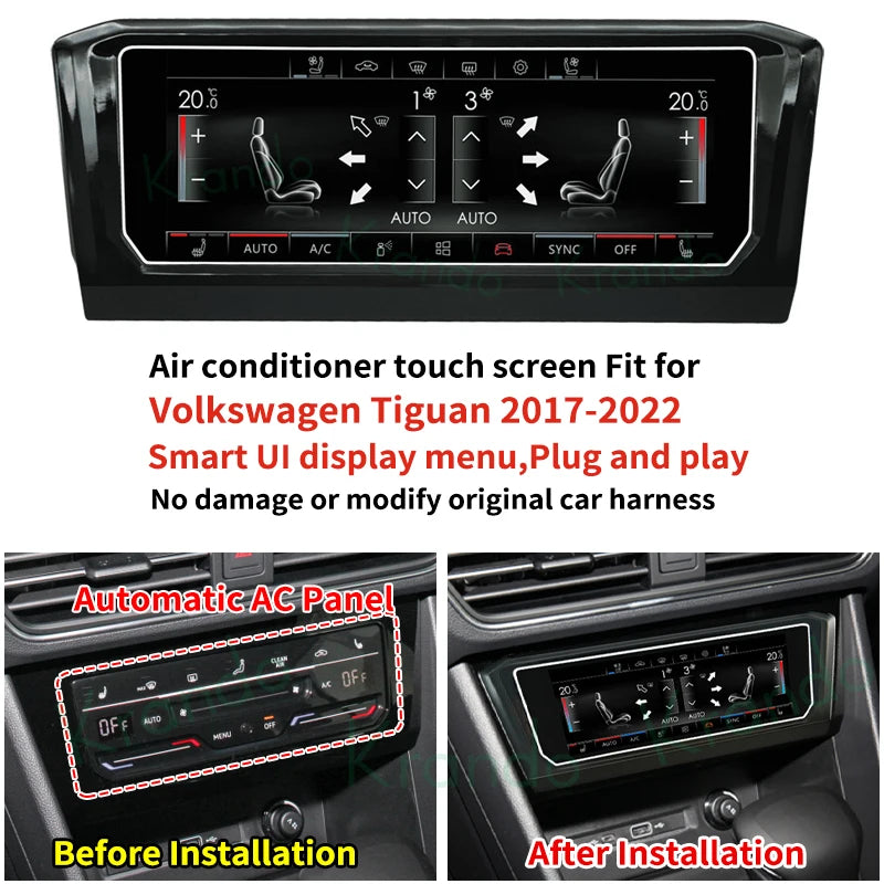 Krando Digital AC Control Panel For VW GOLF 7 Passat B8 Tiguan MK2 2013 - 2022 Air Conditioner Climate touch Screen