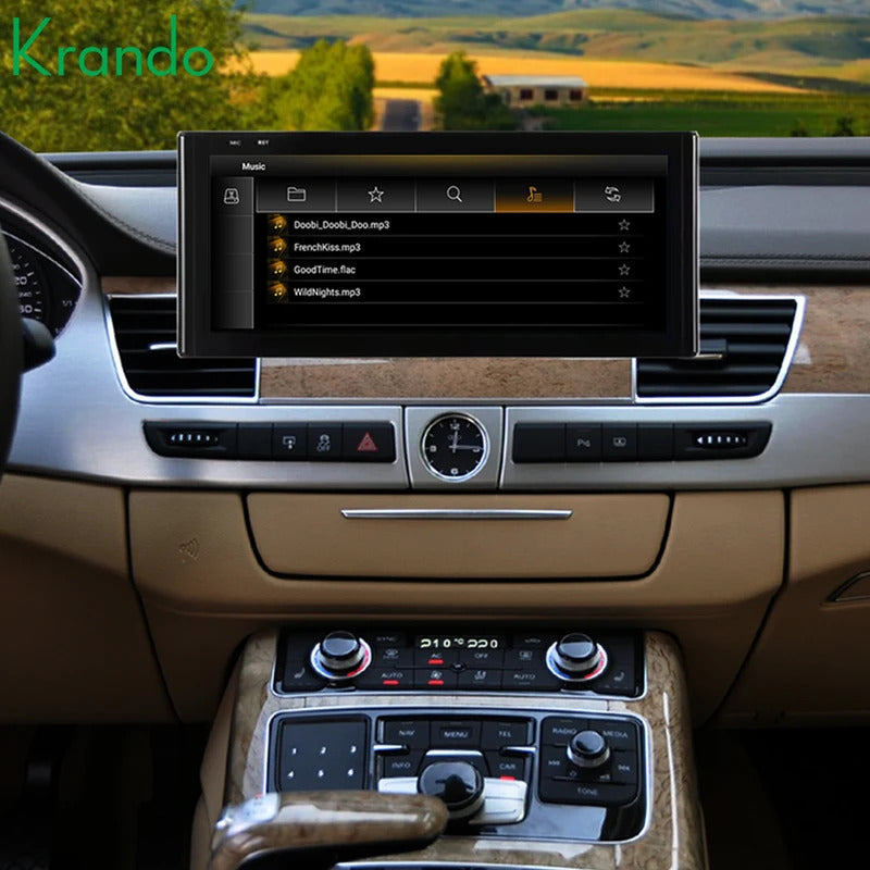 Krando 12.3 Inch Android Auto Radio Screen For AUDI A8 2010-2017 CarPlay HD Touch Screen Head