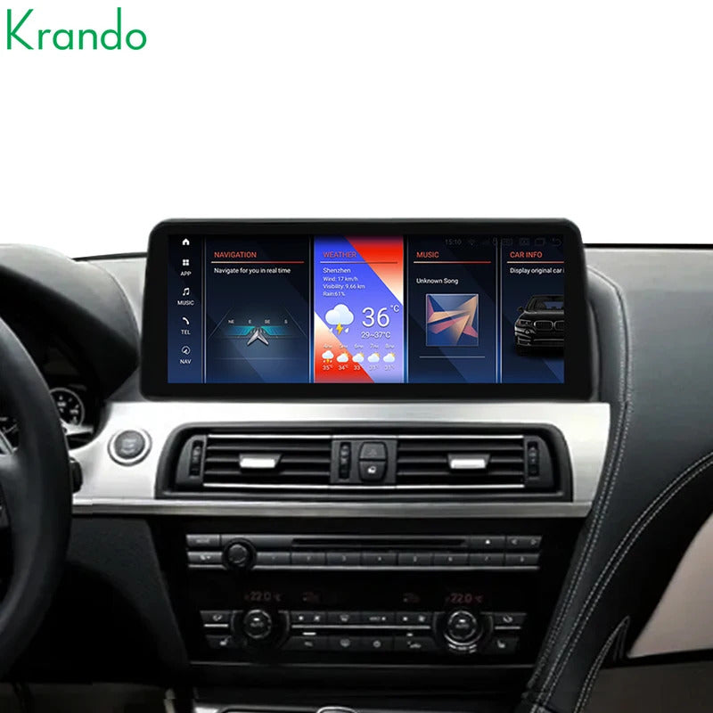Krando 12.3'' Auto GPS Android Navigation car radio For BMW 6 Series F06/F12 2010-2017 Video Player Stereo Carplay 5G