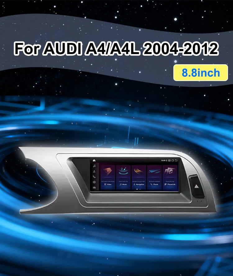 Krando 8.8 Inch Auto NBT Android System For AUDI A4/A4L 2004-2012 GPS Navigation CarPlay HD Touch Screen Head