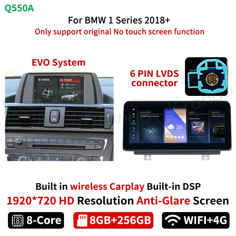 Krando 10.25'' Android car radio navigation For BMW 1 Series F20 F21 2 Series F23 Cabrio 2011 - 2021 gps stereo head unit multimedia carplay android auto