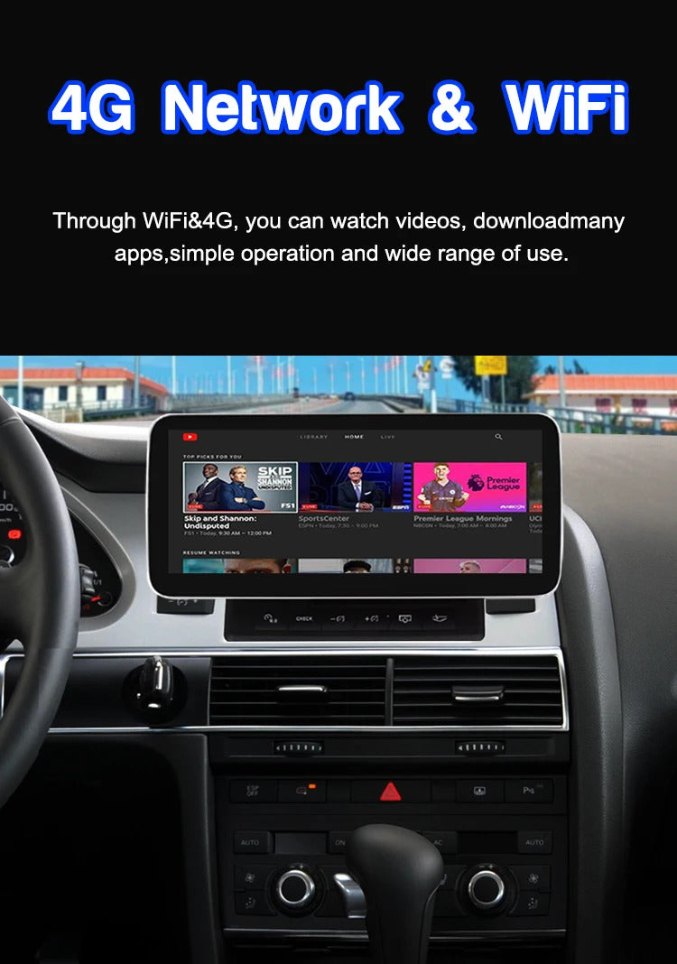 Krando 12.3 Inch Navigation Car Radio Android Auto NBT For AUDI A6 A6L 2005-2011 Carplay 4g Wireless Touch Screen Head Unit