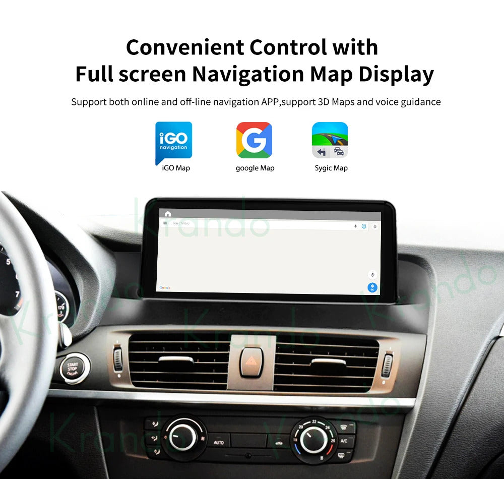 Krando 10.25 Inch Android Auto NBT System For BMW X3 G01 2018- EVO system Multimedia Player GPS Navigation CarPlay HD Touch