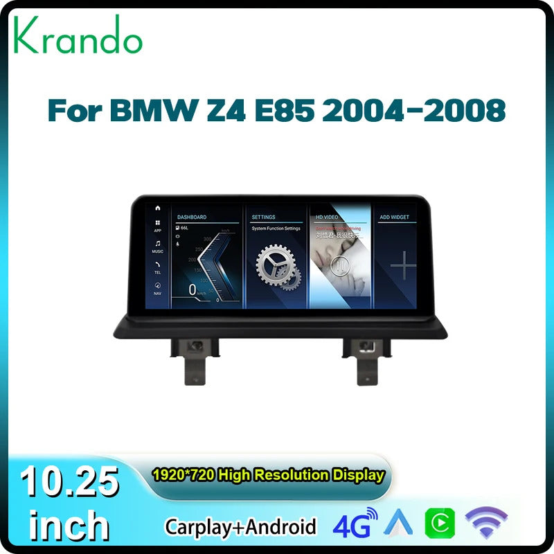 Krando 10.25 Inch Carplay Android Car Radio NBT For BMW Z4 E85 2004-2008 Multimedia Player GPS Navigation CarPlay HD Touch