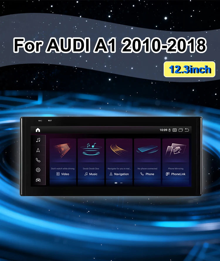 Krando 12.3 Inch Auto NBT System For AUDI A1 2010-2018 Stereo Multimedia Player GPS Navigation CarPlay HD Touch Screen Head