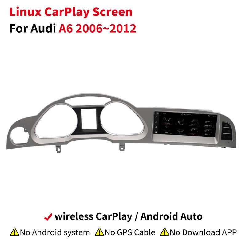 Krando 8.8 Inch Navigation Car Radio For AUDI A6 A6L 2005-2009 Car Multimedia Player Support Wireless Apple Carplay 4g Wireless