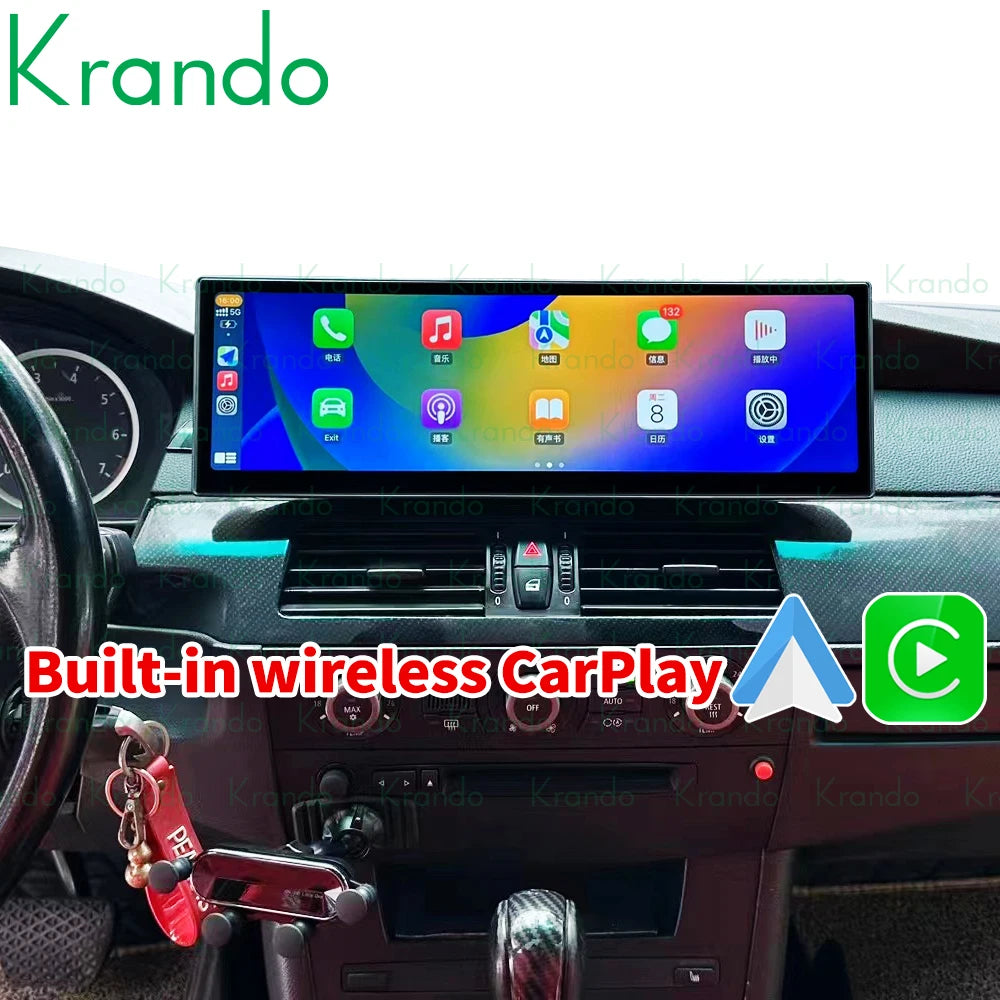 Krando 14.9'' Car Autoradio For BMW 3 Series E90 5 Series E60 2005 - 2012 Android radio stereo navigation touch screen Wireless Carplay 4G Wifi GPS Head Unit multimedia system