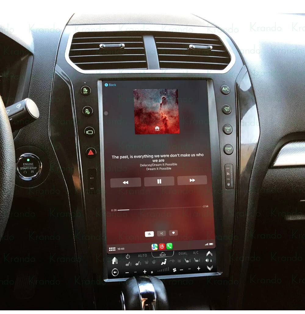Krando 13.6'' Telsa style verticial screen car radio For Ford Explorer 2011-2020 android navigation multimedia system wifi 4g carplay android auto