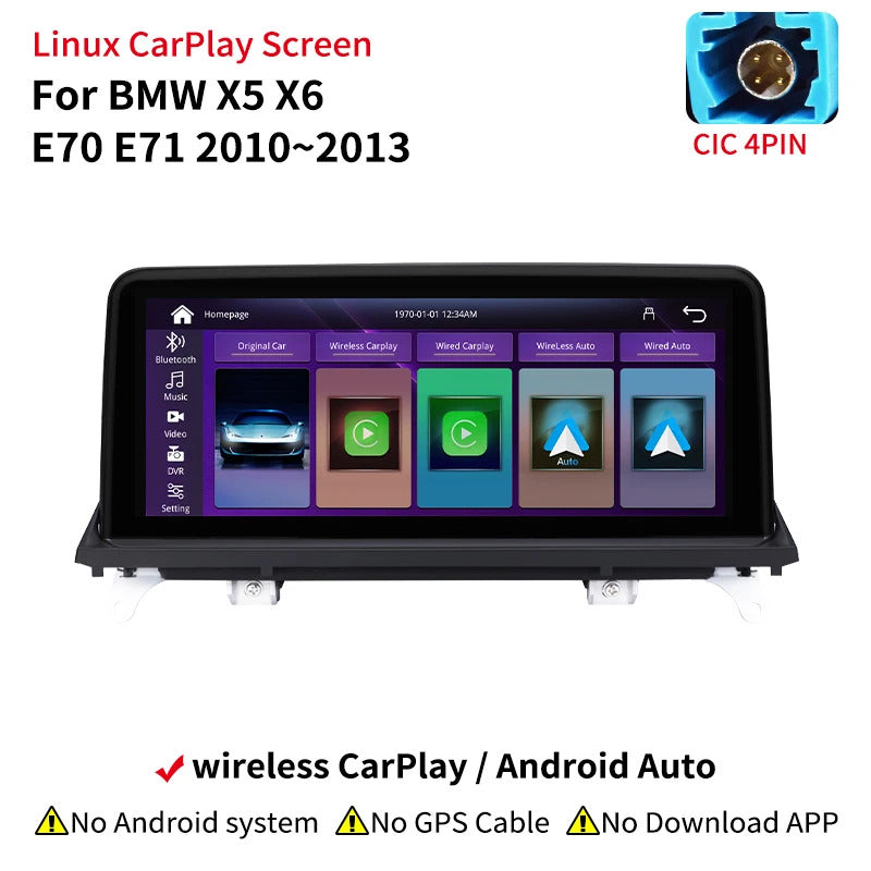 Krando 10.25 Inch Car Radio Android Auto NBT For BMW X5 E70/X6 E71 2007-2014 Multimedia Player GPS Navigation CarPlay HD Touch