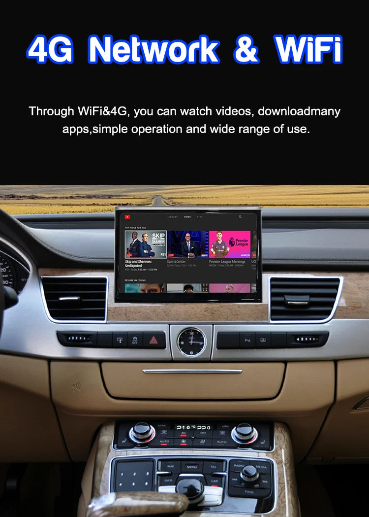 Krando 8 Inch Auto GPS Navigation For AUDI A8 2010-2017 Stereo Multimedia Player GPS Navigation CarPlay Screen Head