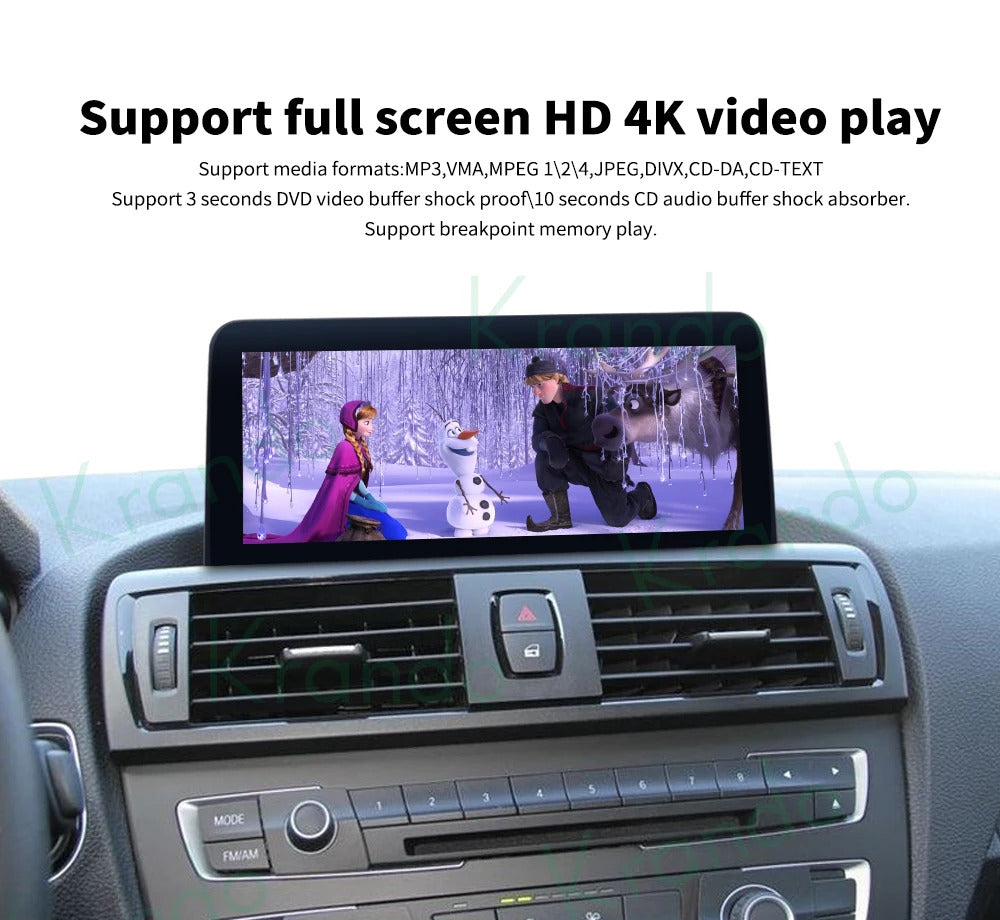 Krando 10.25'' Carplay Android DVD For BMW 1 Series F20/F21 2 Series F22/F23 Car Multimedia GPS 4G autoradio Player Stereo