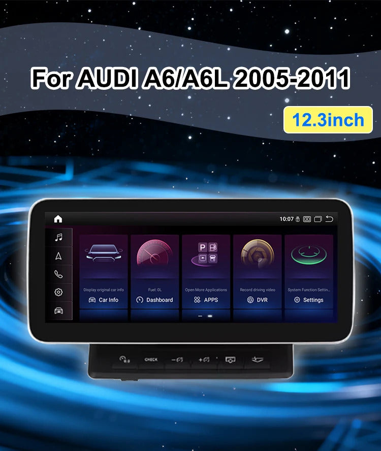 Krando 12.3 Inch Navigation Car Radio Android Auto NBT For AUDI A6 A6L 2005-2011 Carplay 4g Wireless Touch Screen Head Unit