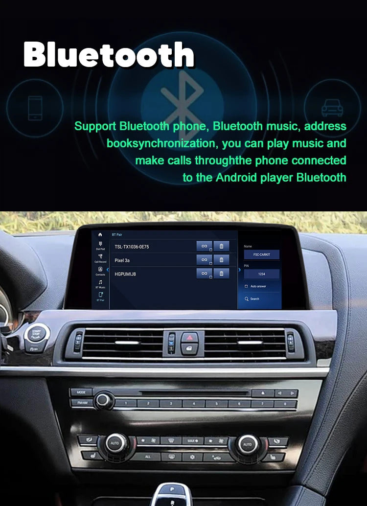 Krando 10.25'' GPS Navigation Carplay Android Car Radio For BMW 6 Series F06/F12 2010-2017 Video Player Stereo Auto GPS