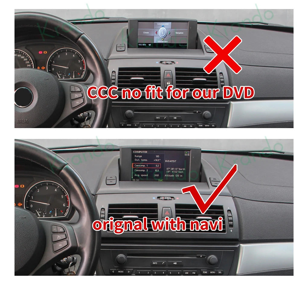 Krando 12.3 Inch Navigation Car Radio Android For BMW X3 E83 2004-2009 Head Unit Multimedia Player 4G autoradio