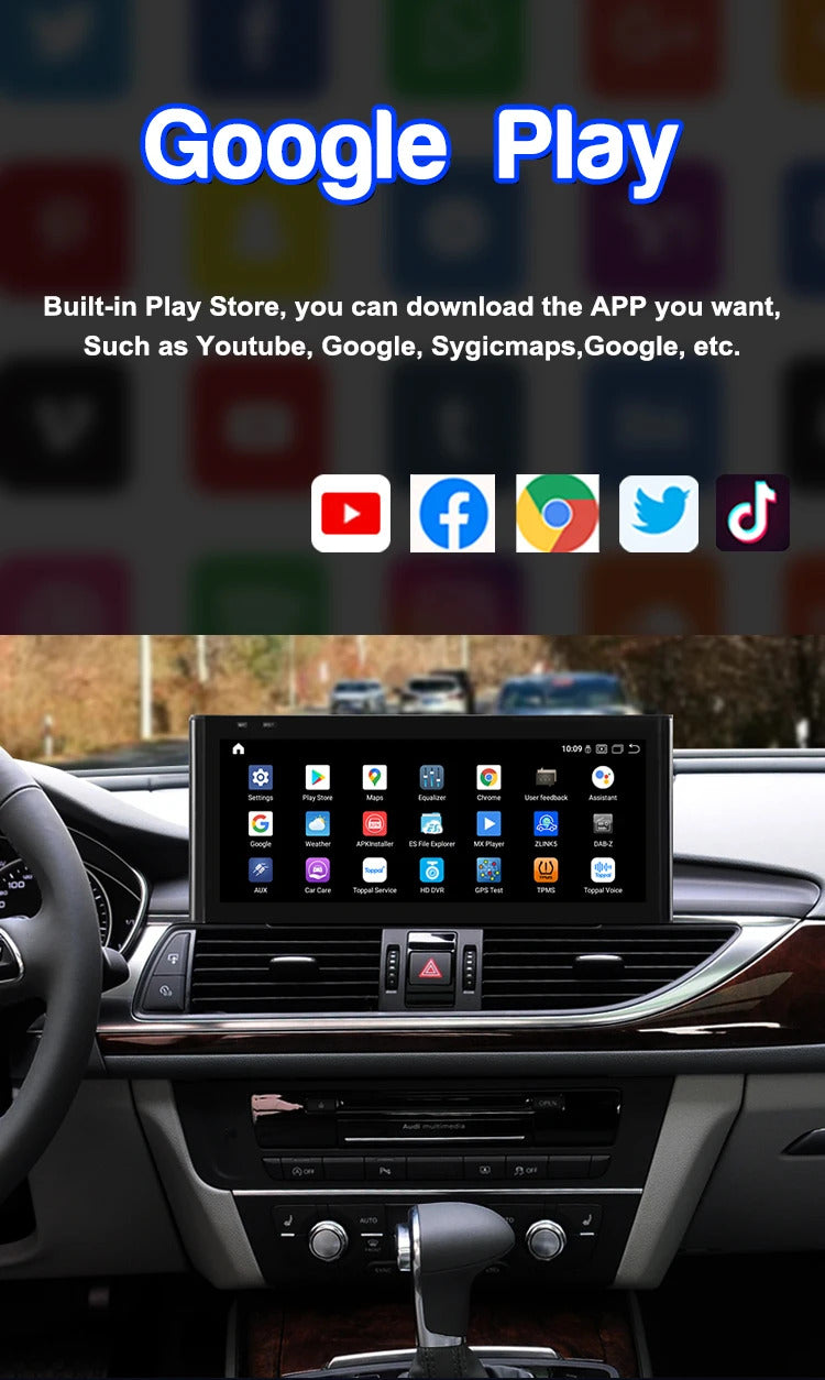 Krando 12.3'' Car Radio Auto NBT System ForAUDI A6/A6L/A7 2012-2018 Wireless CarPlay Android display GPS Head Unit