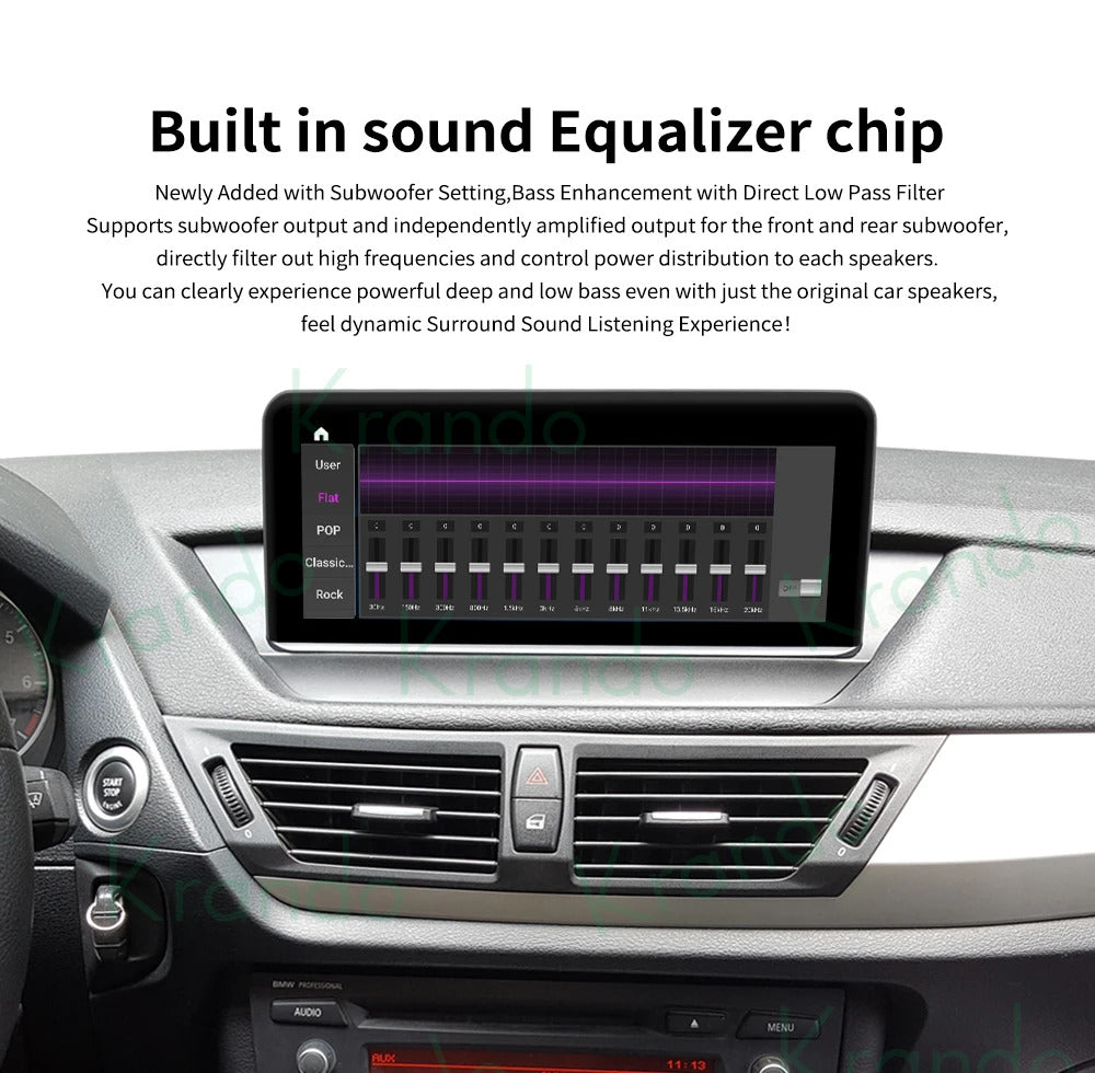 Krando 10.25'' Android Auto GPS NBT System For BMW X1 F48 2016-2018 Video Player Stereo Auto GPS Navigation