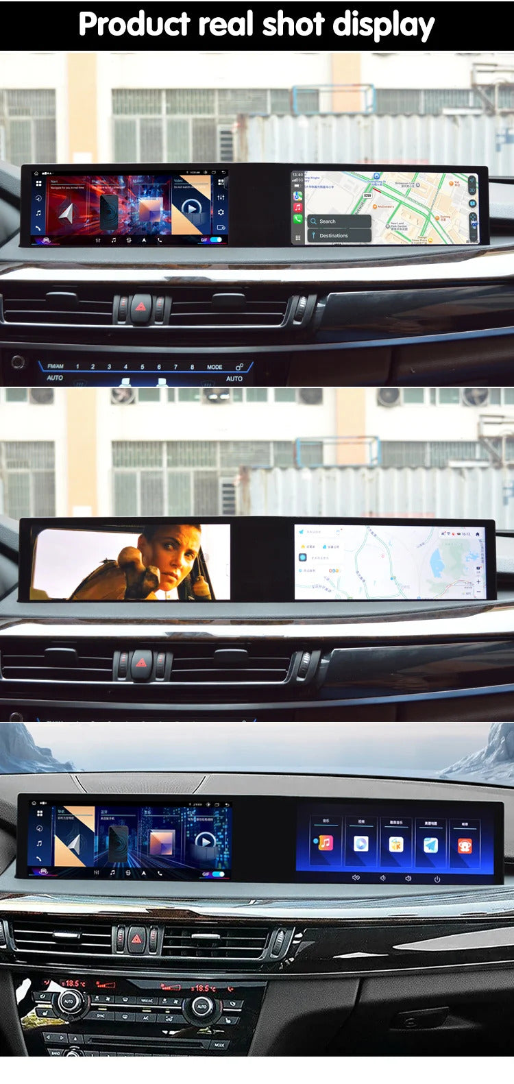 Krando 22'' Multimedia Video Android Auto GPS For BMW X5 F15 F85 X6 F16 X6M 2014-2018 Video Player Stereo Auto GPS Navigation