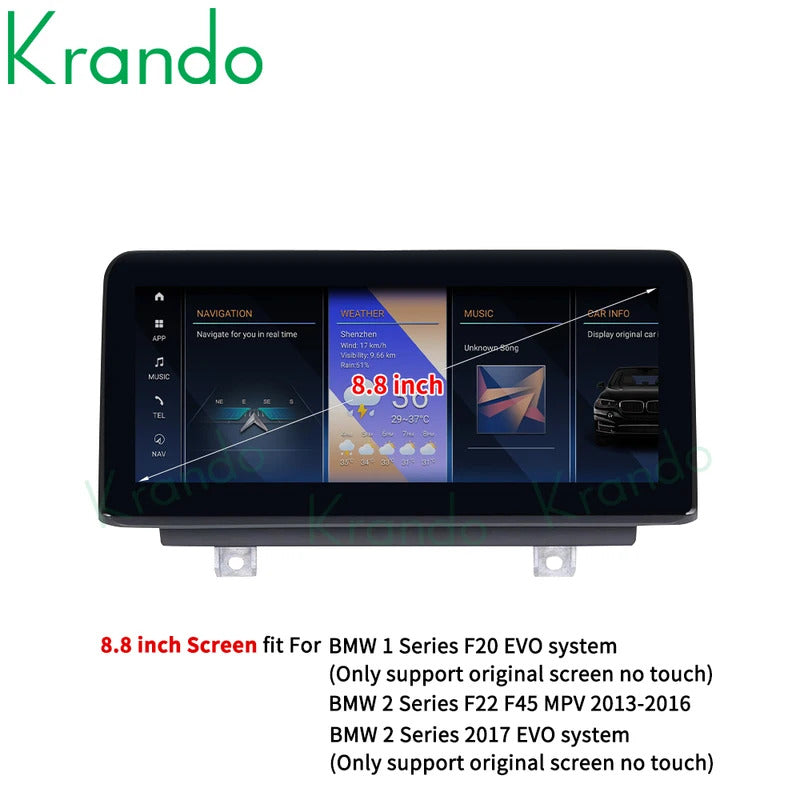 Krando 10.25'' Carplay Android DVD For BMW 1 Series F20/F21 2 Series F22/F23 Car Multimedia GPS 4G autoradio Player Stereo
