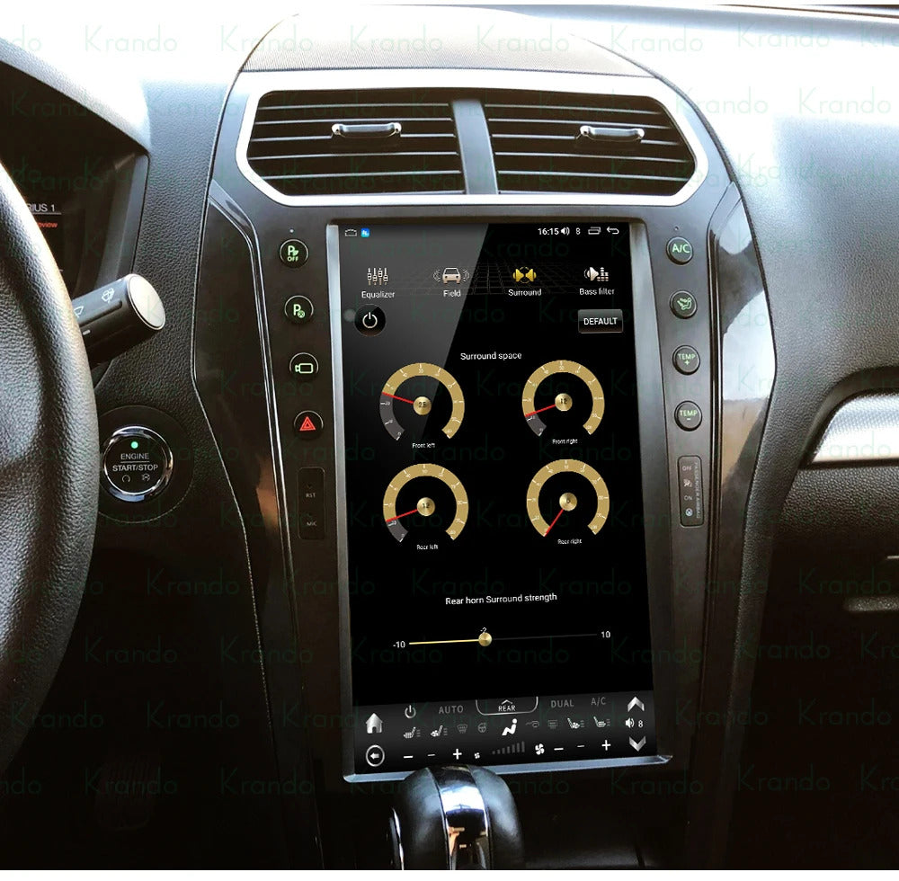 Krando 13.6'' Telsa style verticial screen car radio For Ford Explorer 2011-2020 android navigation multimedia system wifi 4g carplay android auto