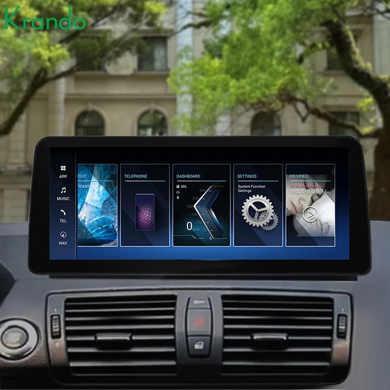 Krando 12.3 Inch Car Radio Carplay For BMW 1 seires E87/E81/E88 Stereo Multimedia Player GPS Navigation CarPlay HD Touch