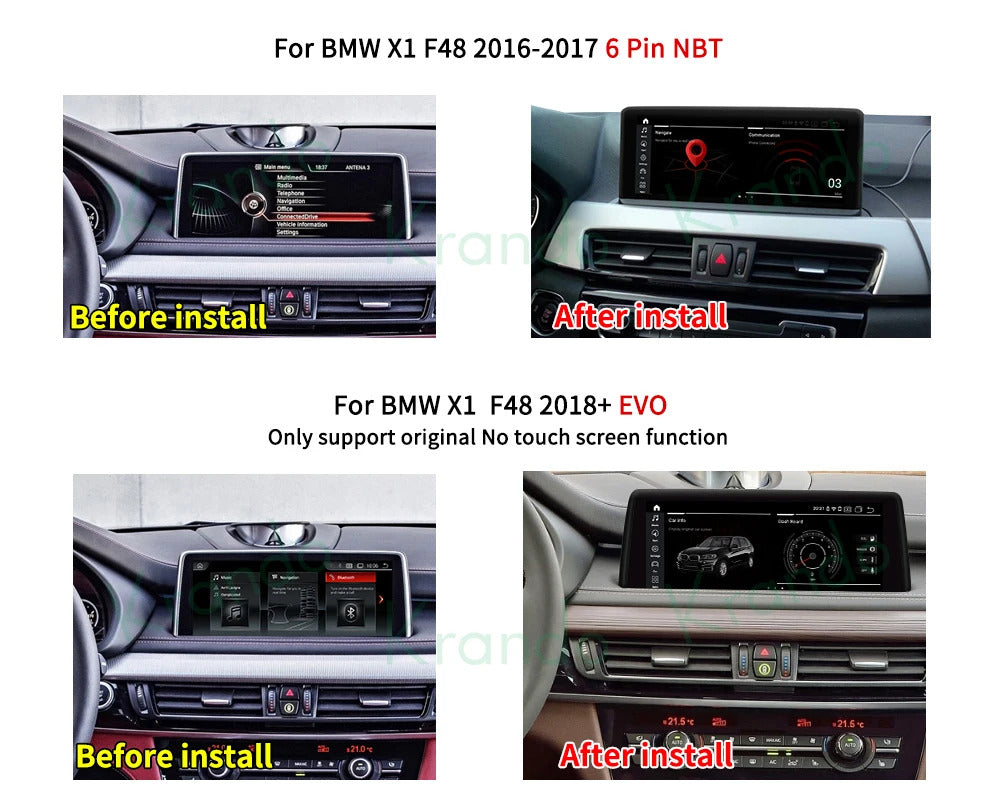 Krando 10.25'' Android Auto GPS NBT System For BMW X1 F48 2016-2018 Video Player Stereo Auto GPS Navigation