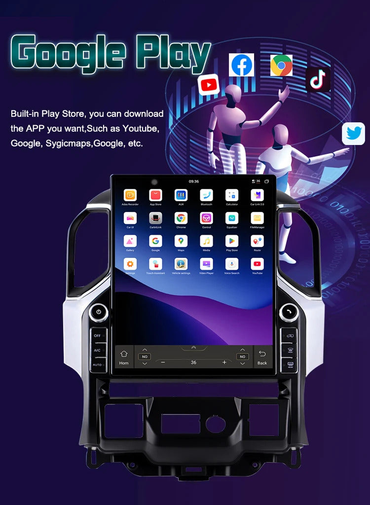 Krando 16.2 Inch DVD Auto Carplay Android Auto Radio For Chevrolet Silverado/GMC-Sierra 2019-2024 CarPlay HD Touch Screen Head