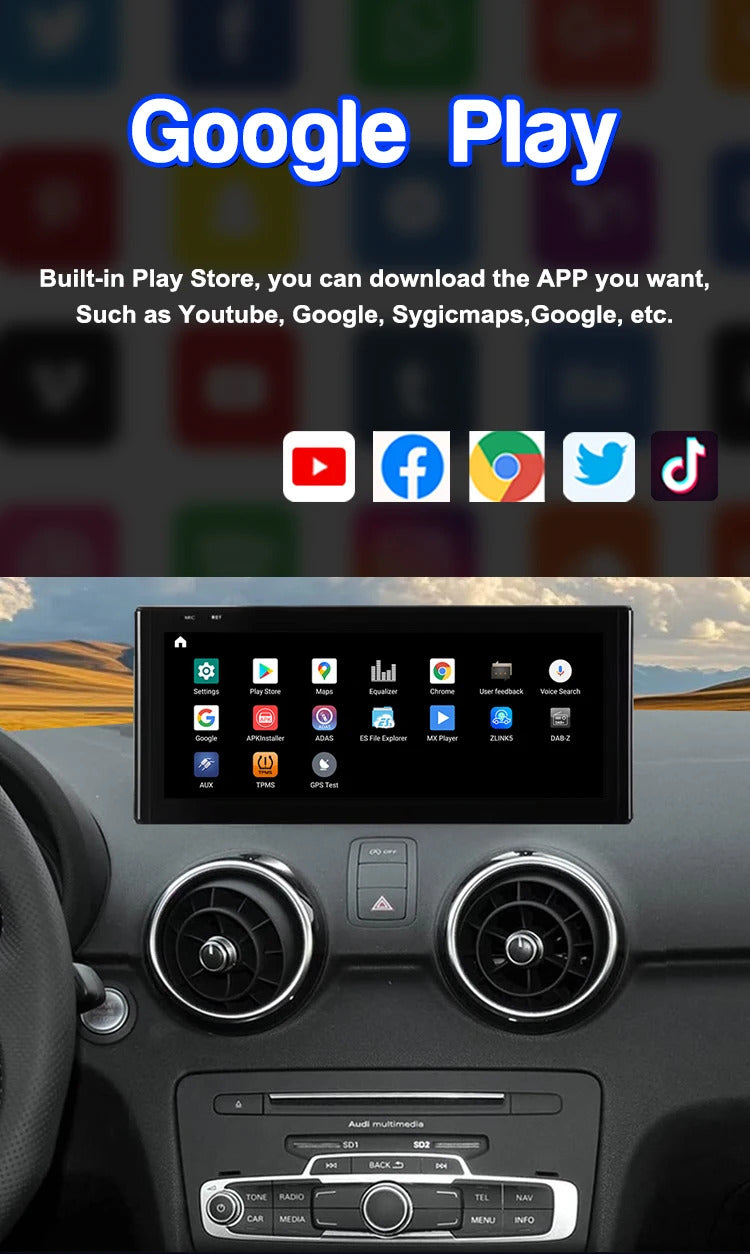 Krando 12.3 Inch Auto NBT System For AUDI A1 2010-2018 Stereo Multimedia Player GPS Navigation CarPlay HD Touch Screen Head